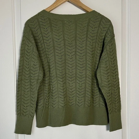 L.L. Bean Pointelle Cardigan, MP - Picture 6 of 7